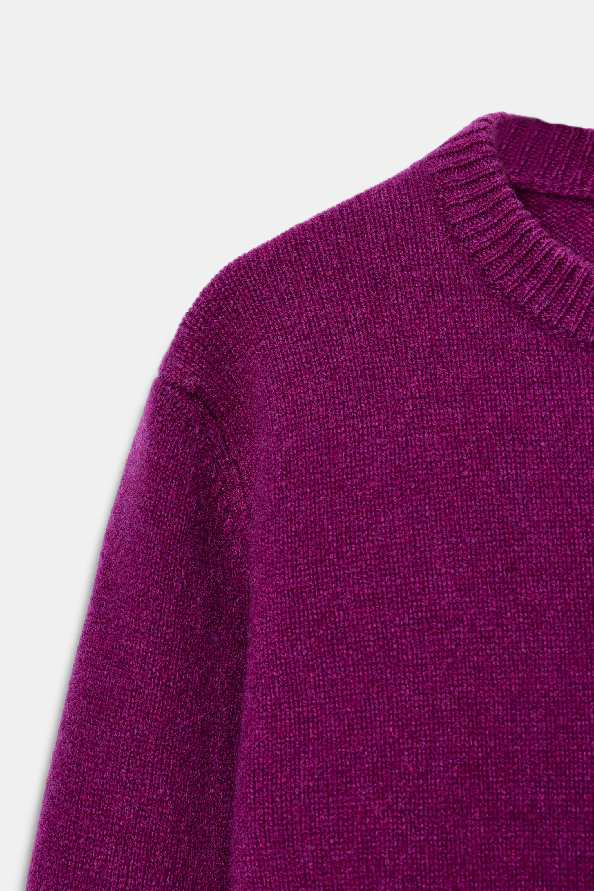 PULL UNI EN CACHEMIRE ET LAINE